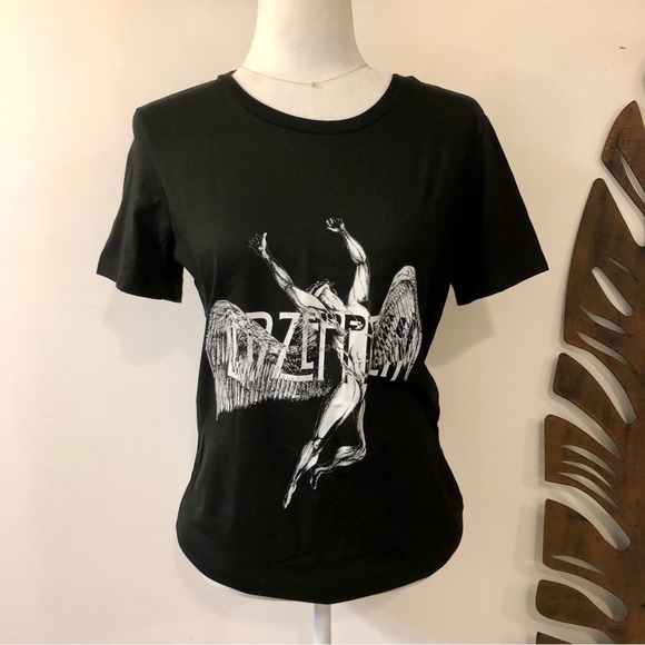 LED ZEPPELIN 1975 US Tour Slim Fit Ladies T Shirt - Picture 1 of 11